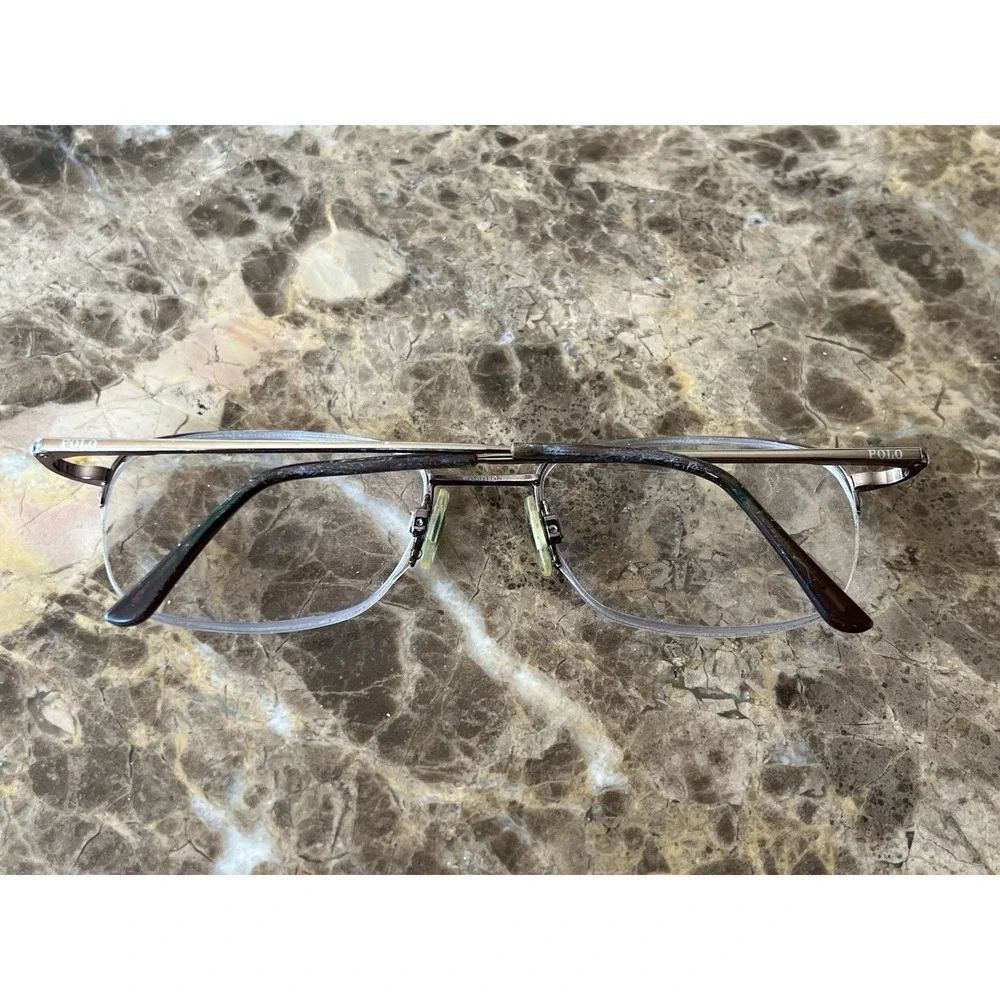 POLO RALPH LAUREN Eyeglasses Polo 1001 9011 Gold Half Rim FRAMES ONLY 51-19-135